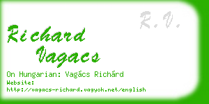 richard vagacs business card