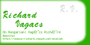 richard vagacs business card